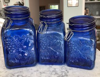 Vintage Storage Jars 3 Piece Kitchen Canister Set