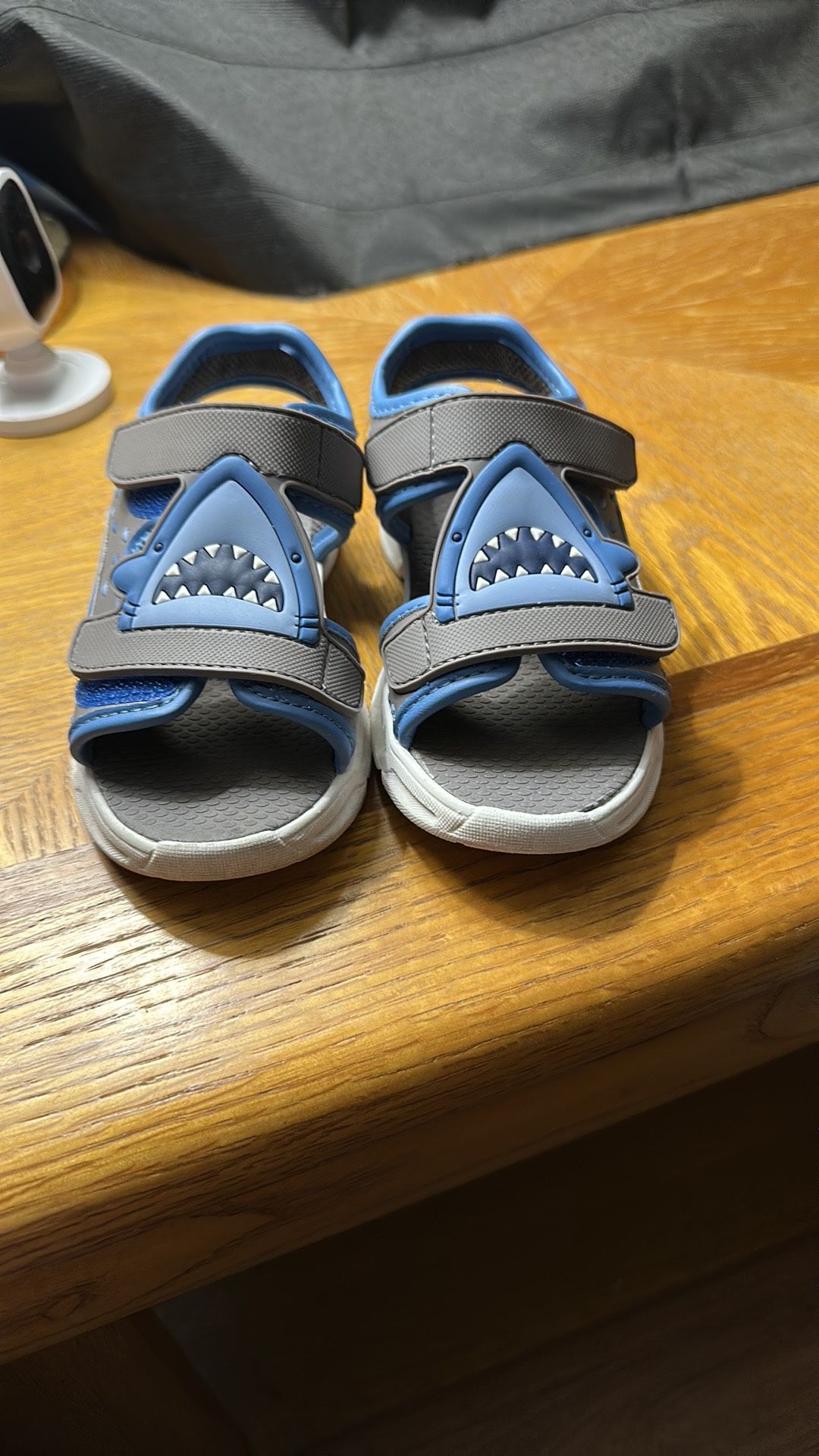 Carter's Blue and Gray Shark Sandals for Playful Adventures
