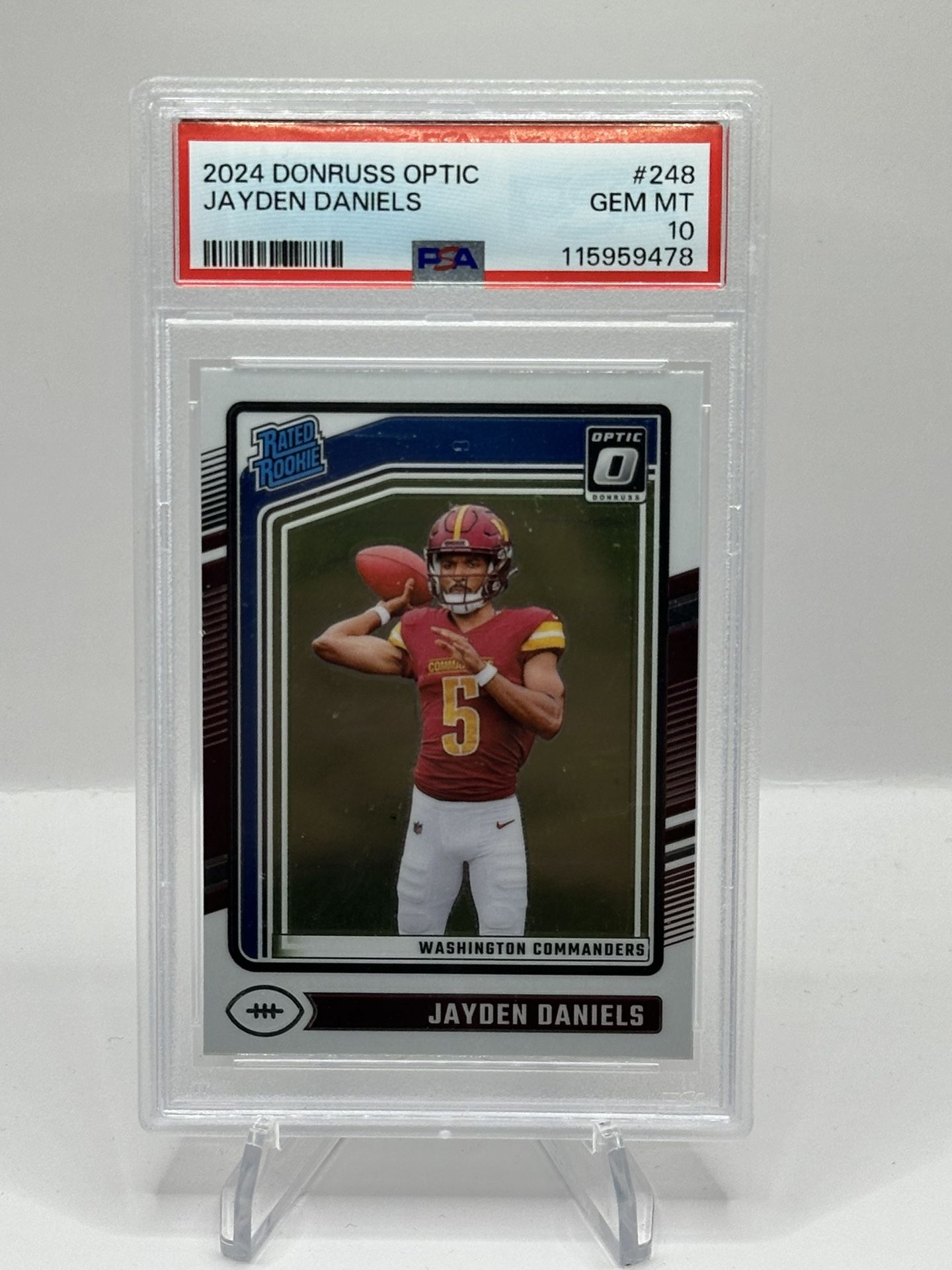 2024 Optic Donruss Jayden Daniel's Rated Rookie PSA 10