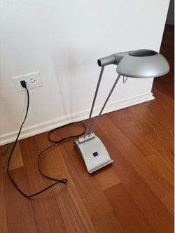 Silver desk lamp