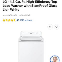 Top load washer - Washing Machine - LG - Slam proof glass lid