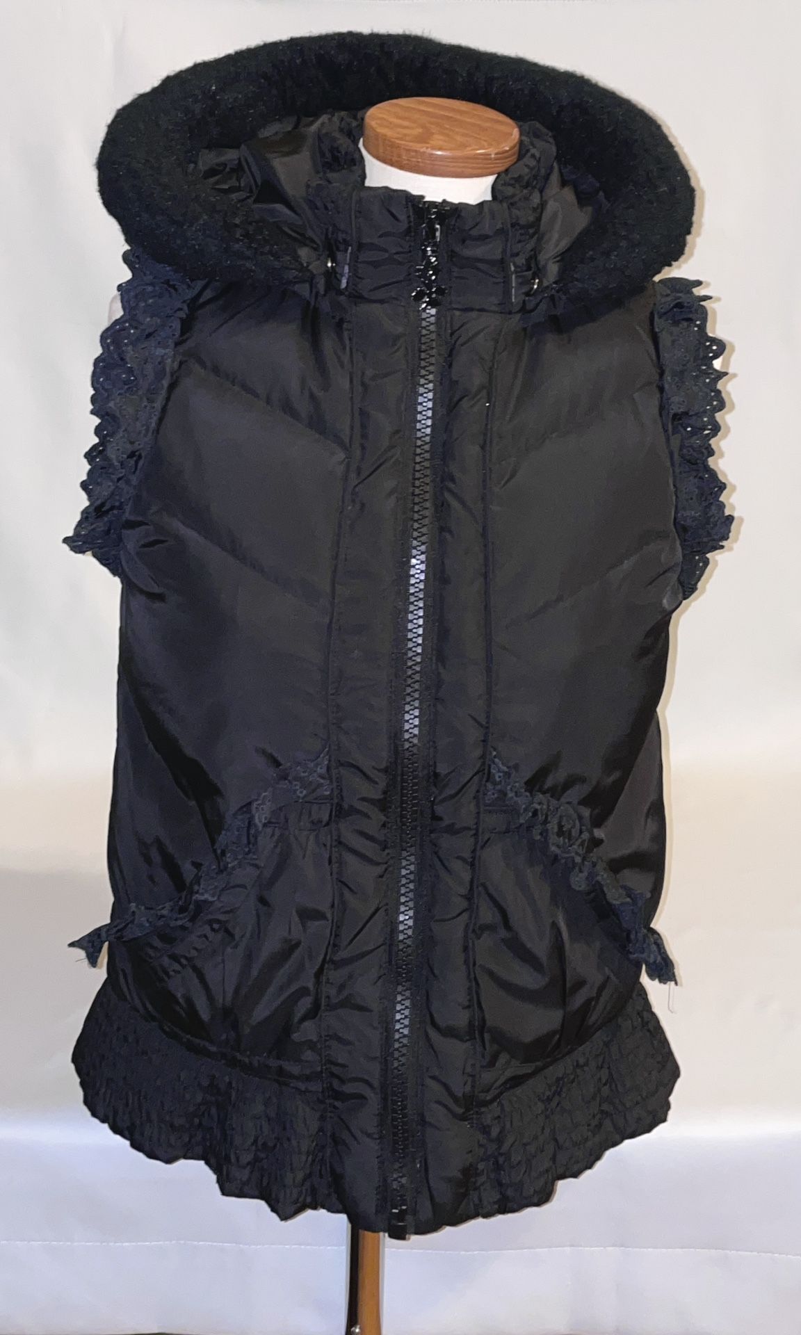 Betsey Johnson Puffer Vest Black Size S