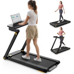 UREVO 3‑in‑1 Under‑Desk Treadmill + Desk 