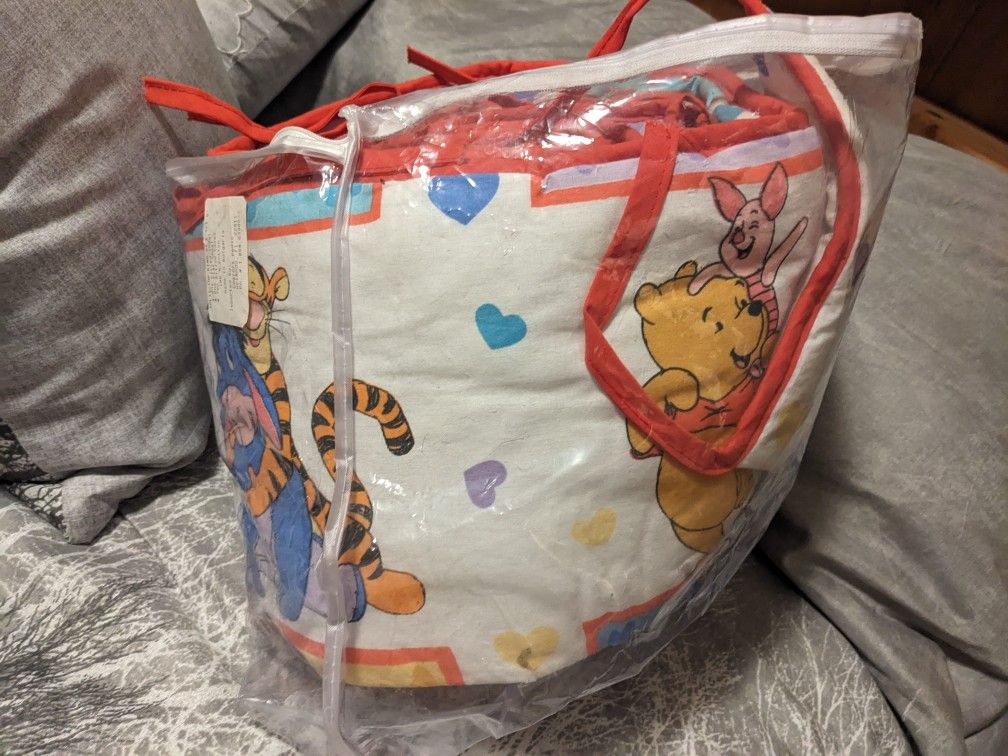 Vintage Winnie The Pooh Crib Bumper 