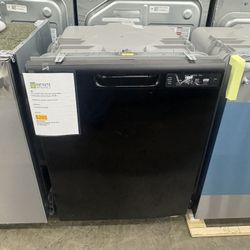 GE 24 in. Built-In Tall Tub Front Control Black Dishwasher 