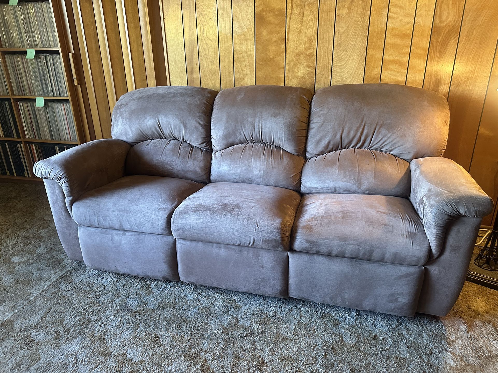 Microsuede La-Z-Boy Dual Reclining Couch