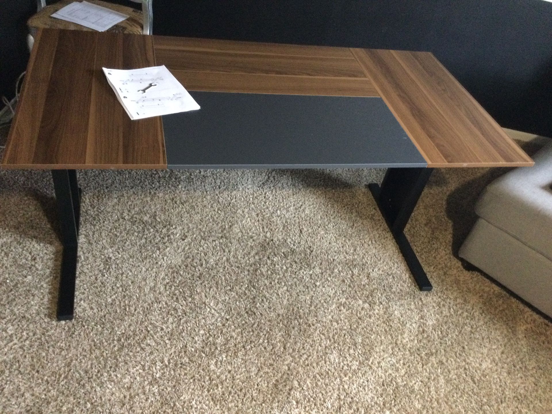 INDUSTRIAL  DESK, 63” EXECUTIVE  DESK….NEVER USED ..ASSEMBLED… 