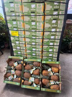 Piñas $10 la caja solo hoy