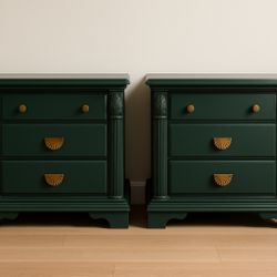 Newly refurbished solid cherry 🍒 wood pair of nightstands (2)