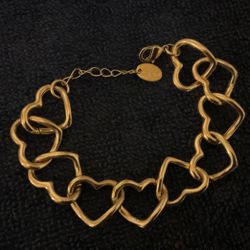 7” Goldtone Heart Bracelet,By Claire’s