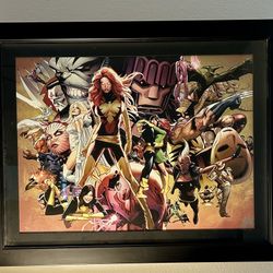 Marvel Art X-Men Hand Signed 