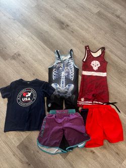 Kids Wrestling shirt, shorts and singlets