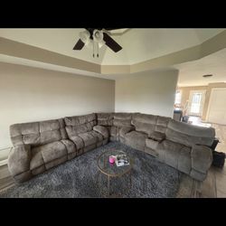 3 piece reclining couch