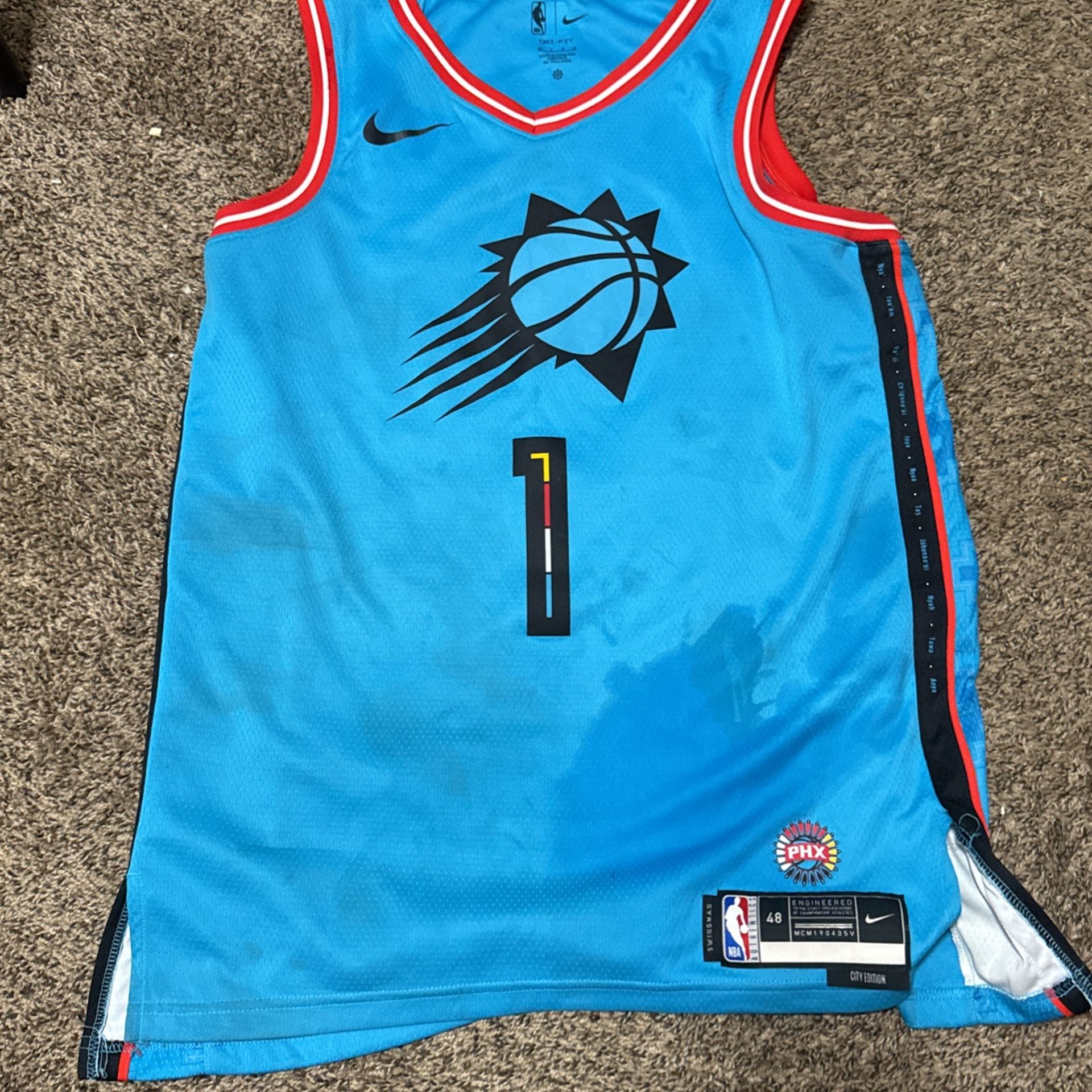 Nike Turquoise 2022 City edition Phoenix Suns Jersey 