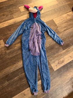 Eeyore Adult Fleece One-Piece Costume Pajamas