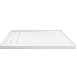 Transolid FLU6032L-31 Linear 60-in W x 32-in L Rectangular Concealed End Tub Replacement Shower Base with Left Hand Drain, White
Photo 1 of Transolid 
