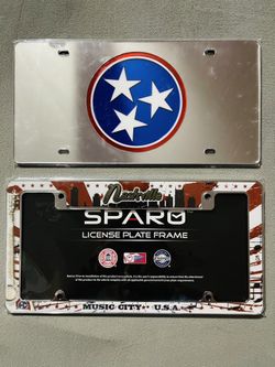 Tennessee State Flag License Plate, New still in plastic. 