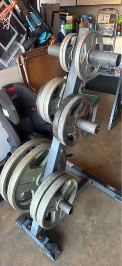 Weights with rack