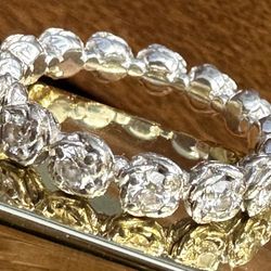 Diamonds And White Gold Eternity Band