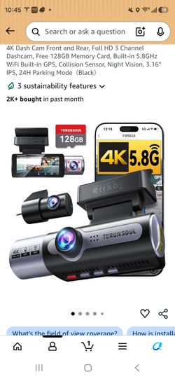 Hola estoy vendiendo esta Dashcam 4k en 80 me la.regalaron pero ya tengo una,en amazon la pueden encontrar en 100 dolares mas taxes