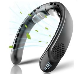 Portable Neck Fan, 4 Turbo Bladeless Neck Fan, 4000 mAh Battery Operated USB