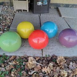 Decorative Outdoor Globes - Set Of 5