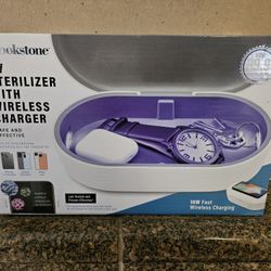 Brookstone UV Sterilizer With Wireless Charger. 