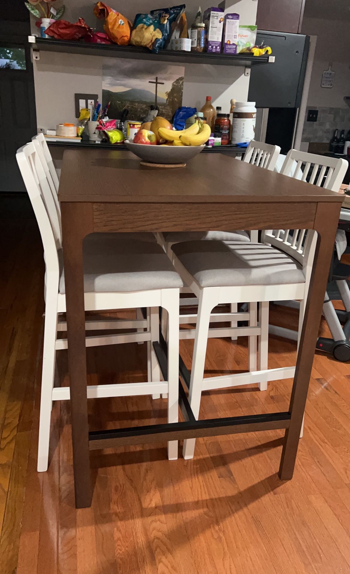 IKEA EKEDALEN BAR TABLE AND CHAIRS