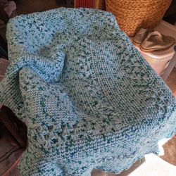 Crochet Hand Knit Baby Blanket,New