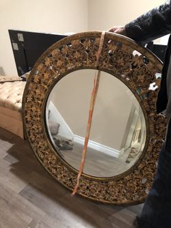 Big golden mirror
