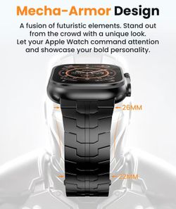 Grade 5 Titanium Band for Apple Watch Ultra 3/2/1 49mm & Series 11/10 46mm, DLC Coating Anti-Scratch Ultra 3 Band with Small-Link Design for Precise F