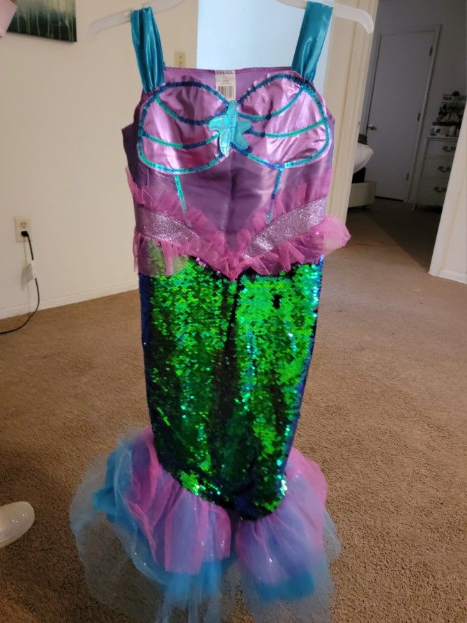 Little Mermaid Sequin Girls Costume (Sz 4-6)
