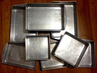 Huge Set of Mirro Aluminum Baking Pans ~ clean, excellent