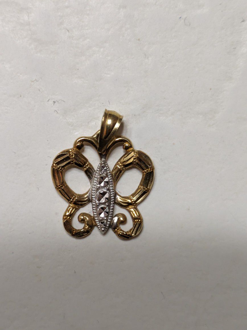 Butterfly gold plated pendant.. perfect for mothers Day. Just need a chain. Jewelry, present, mother.