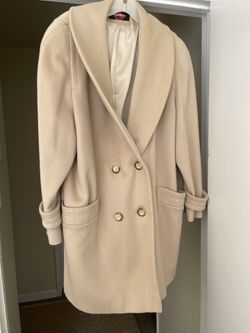 Women Wool Cream Winter Coat