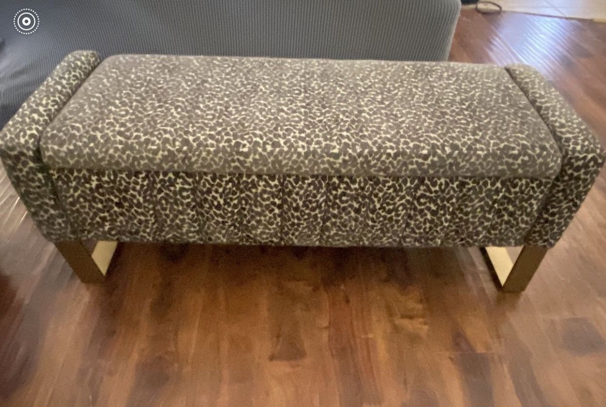 Ashley Furniture Leopard Print Ottoman With storage