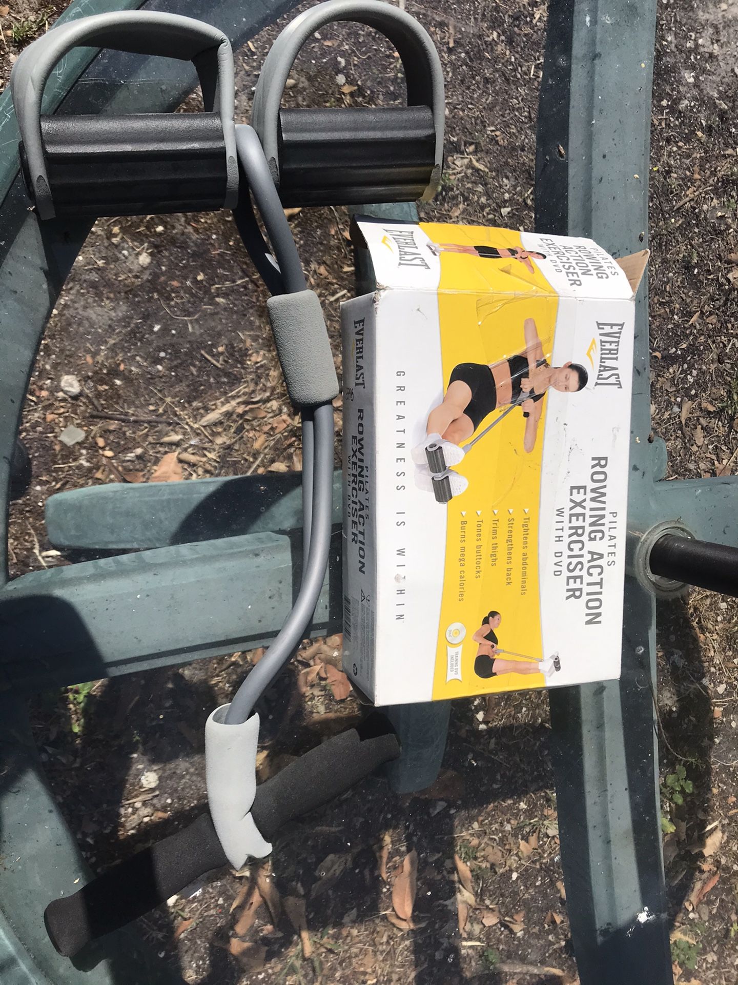 Rowing action exerciser