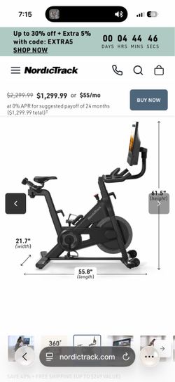 Norditrack s24 studio bike