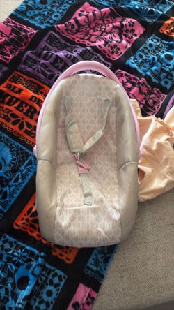Baby doll car seat, highchair bouncer