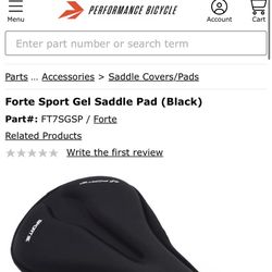 Forte Sport Bicycle Seat Gel Pad Universal 