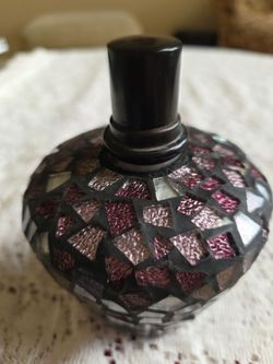 Mosaic Amethyst Glass Fragrance Oil Lamp Home & Garden Party