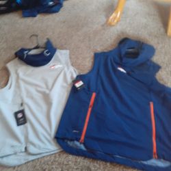 New Mens BRONCOS "NIKE" Hooded Vests In Sizes MED & LG $40  EACH