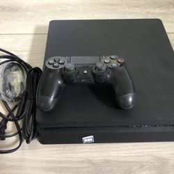 PS4 Slim With Controller And Wires
