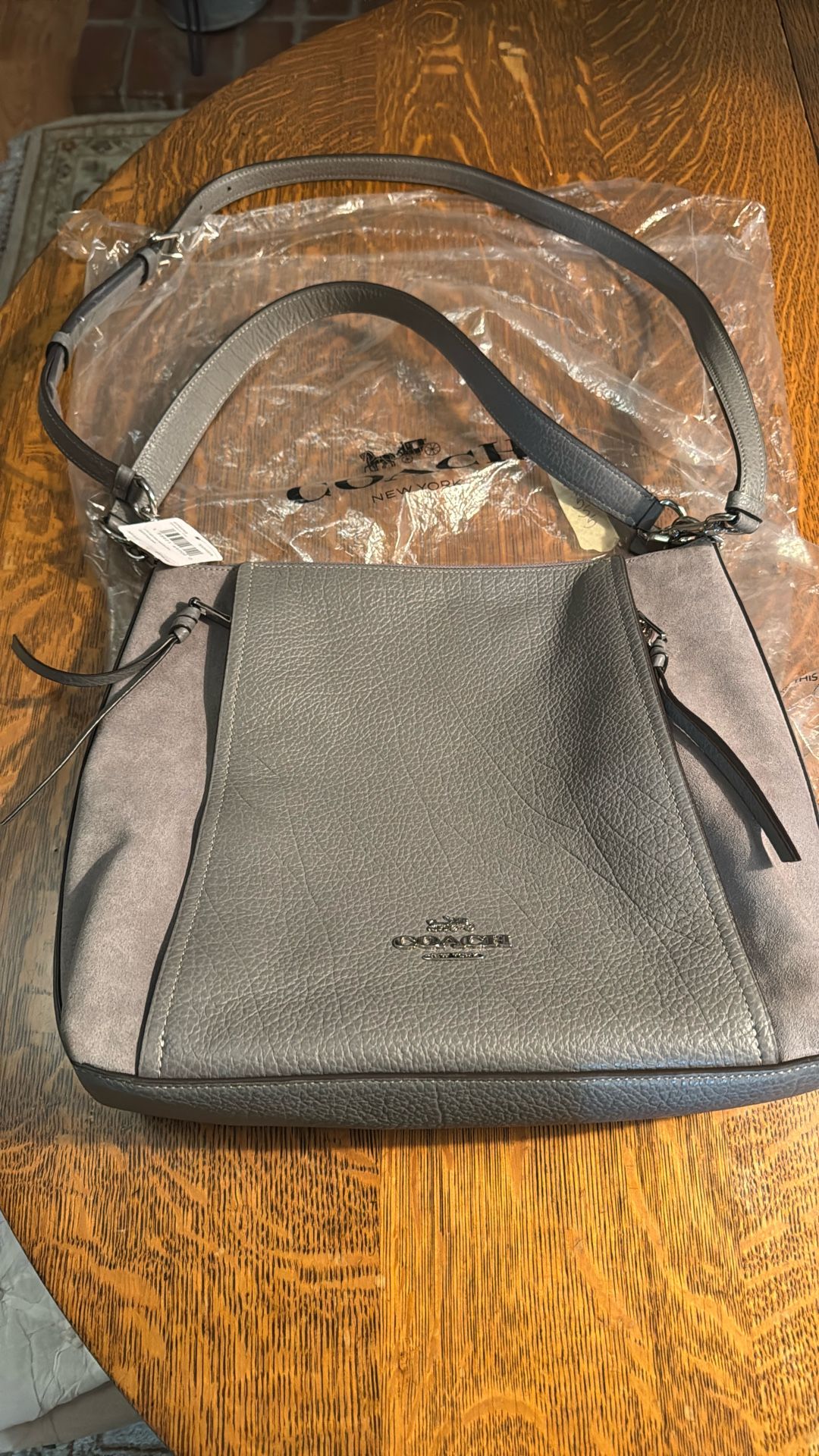 Coach New York Marlon Leather Hobo Crossbody Shoulder Bag