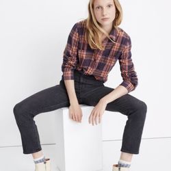 Madewell Flannel Classic Ex-Boyfriend Shirt in Edith Plaid Size M