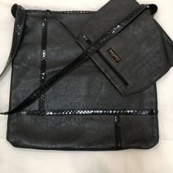 Carlos Falchi Black Leather Bag