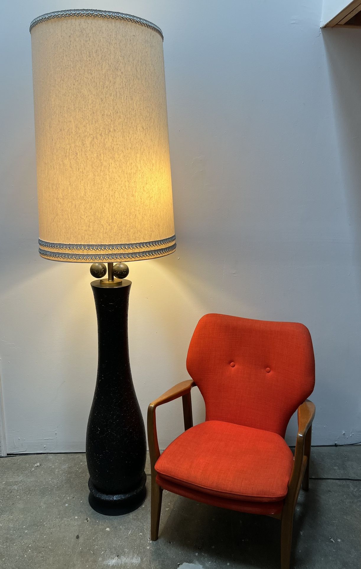 Giant Vintage Cork Floor Lamp