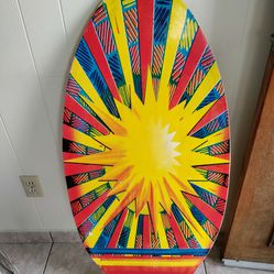 Collectibles.Vintage 1980s Hawaiian Skim Board Skate Surf Wood.Please See Pict.