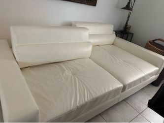 City Furniture Faux Leather Sofa