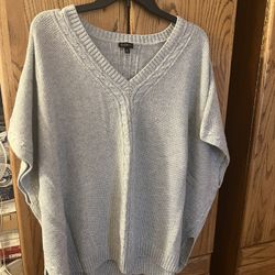 Plus Size 3X Gray Tunic Sweater 